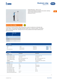 Thumbnail of document Data Sheet - 9174 Electronic relay